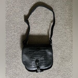 Black leather purse